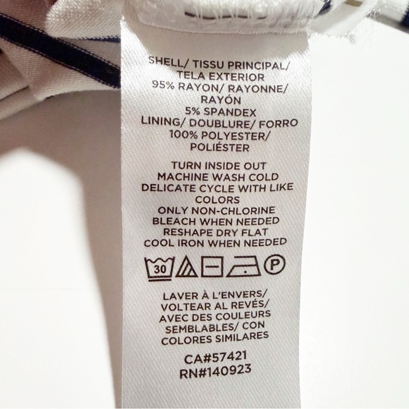 Loft Nautical Contrast Striped Tie Waist Midi Dress - Picture 9 of 10